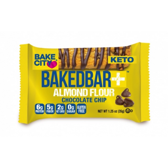 بيكد بار بدقيق اللوز ورقائق الشوكولاته