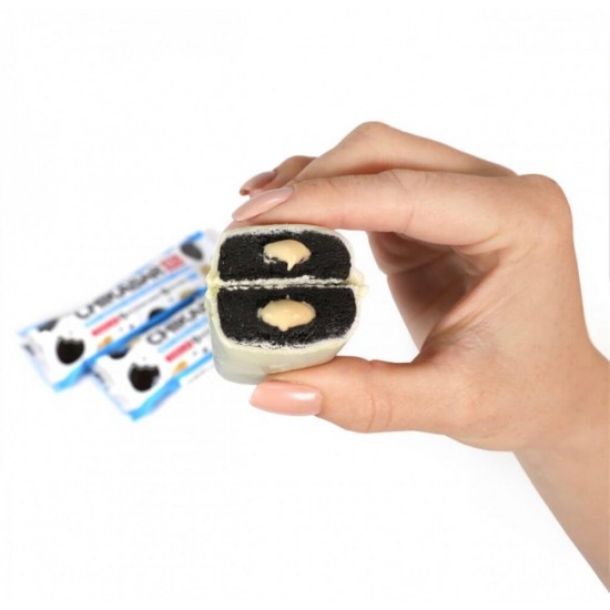 بروتين بار بالشوكولاته البيضاء والكوكيز المقرمش 