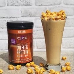 كليك قهوه بروتين بالكراميل 