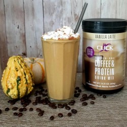 كليك قهوه بروتين فانيلا لاتيه 